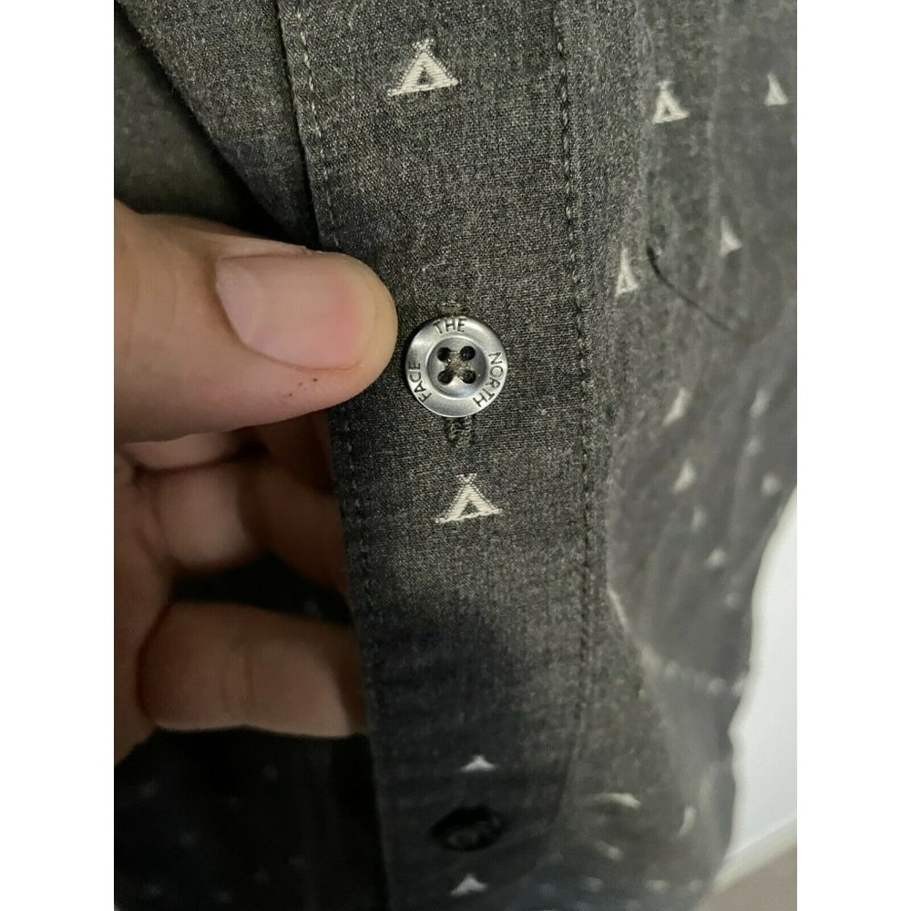 The North Face Shirt Short Sleeve Gray Geometric Outdoor Hiking Small - Picture 5 of 8